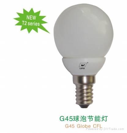 G45 Globe CFL T2 series bulbs Chinese manufacturer