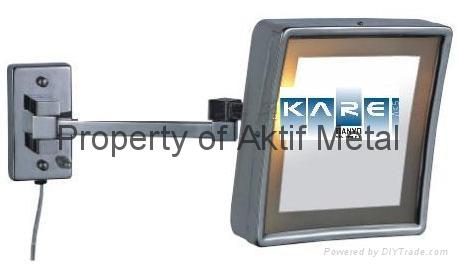 9' LED Light wall-mount make-up mirror - Adjustable arm - A00044 - Kare 