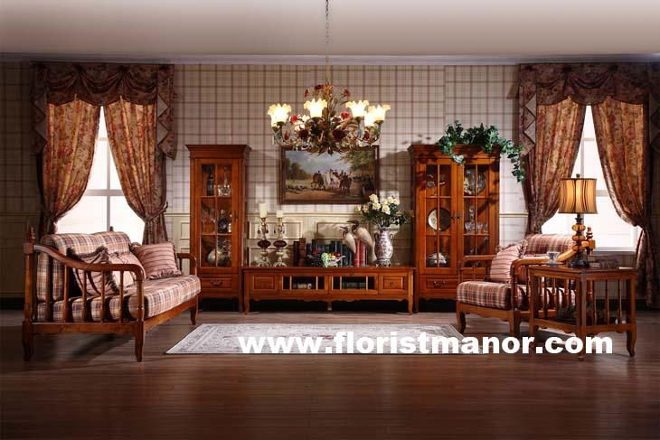 Full solid wood wooden home living room furniture sofa set - LM03 ...