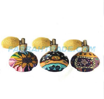 glass perfume bottles. clay glass perfume bottles