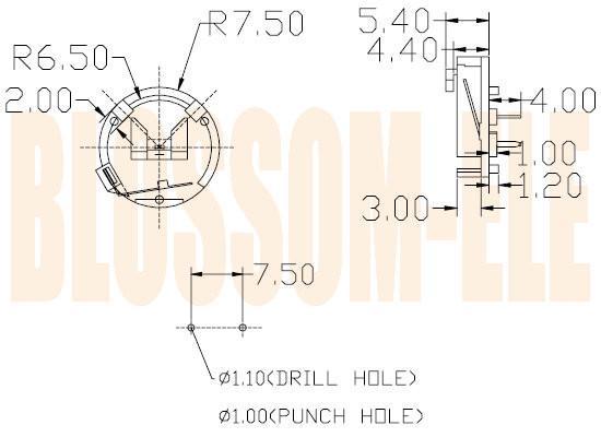 钮扣电池座(CR1220-2) - BLOSSOM (中国 浙江