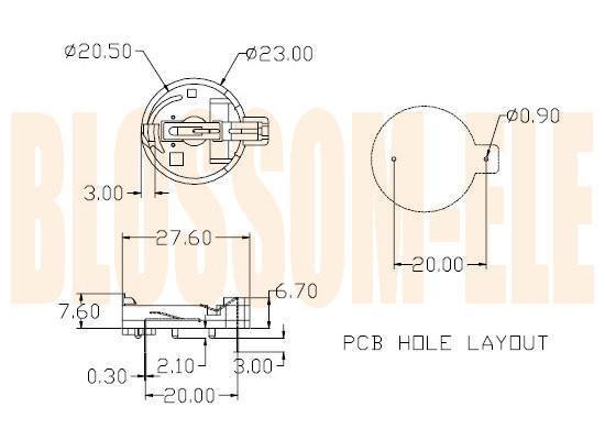 钮扣电池座(cr2032-4-1)
