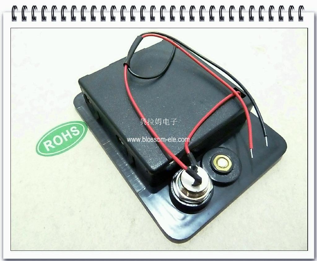 四节五号带按钮开关安全电池盒 - SBH-341AP