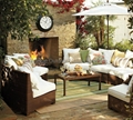 Semi circle sectional resin wicker sofa FCO 2083