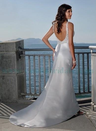 Beaded Sexy Beach Wedding Dress 2