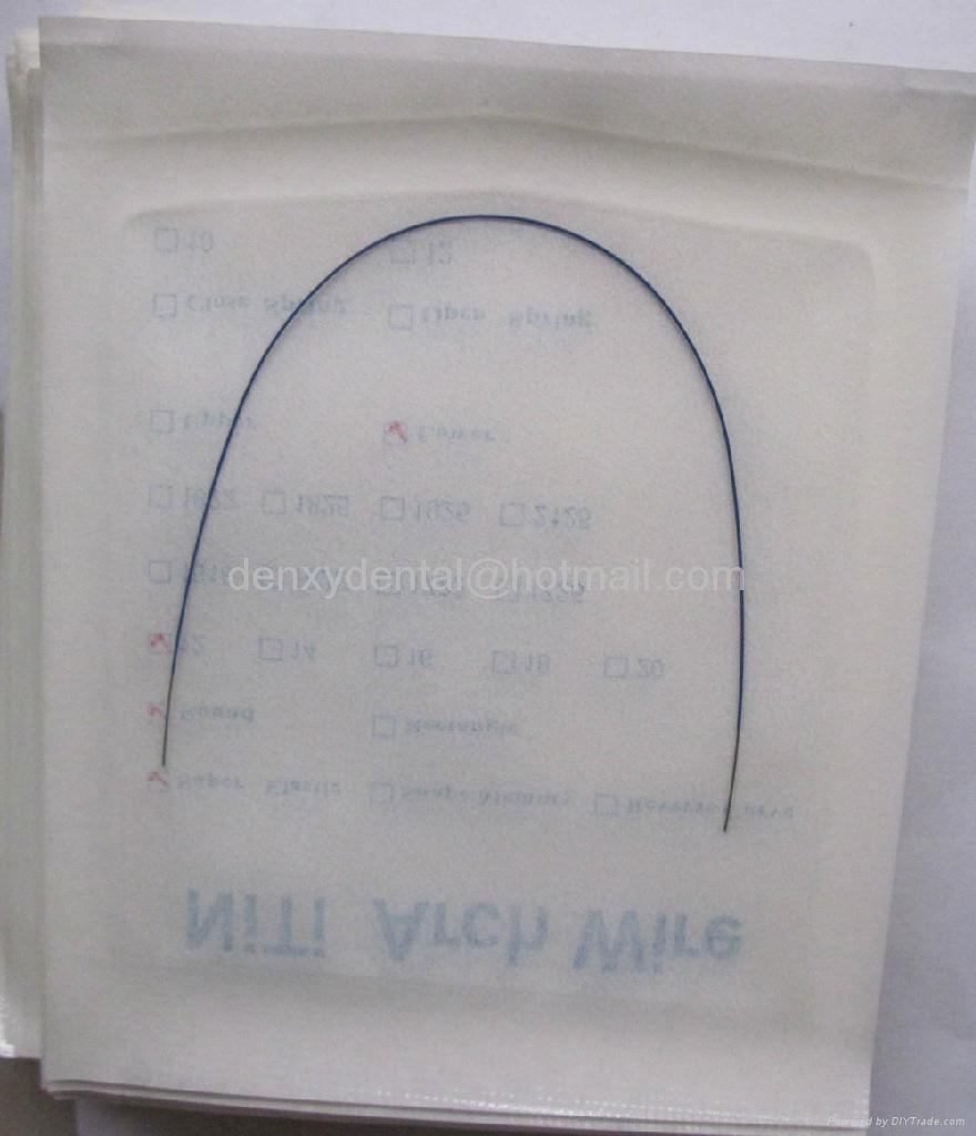 nitinol arch wires orthodontic material round/ rect Denxy (China