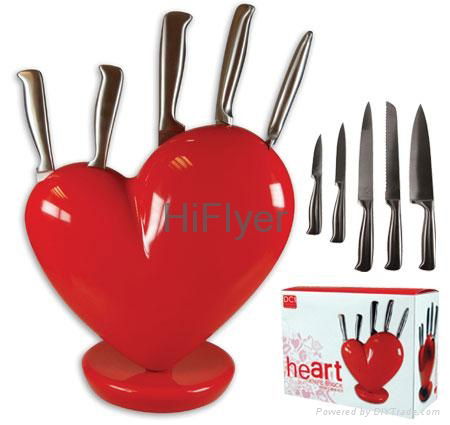 heart broken love. Broken Love Heart Knife Block