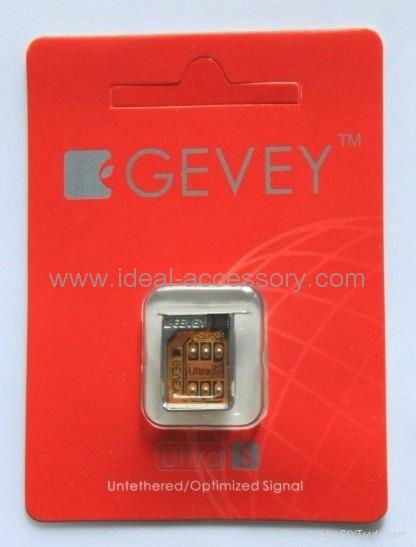 Gevey Ultra Unlock Sim Card For Iphone 4