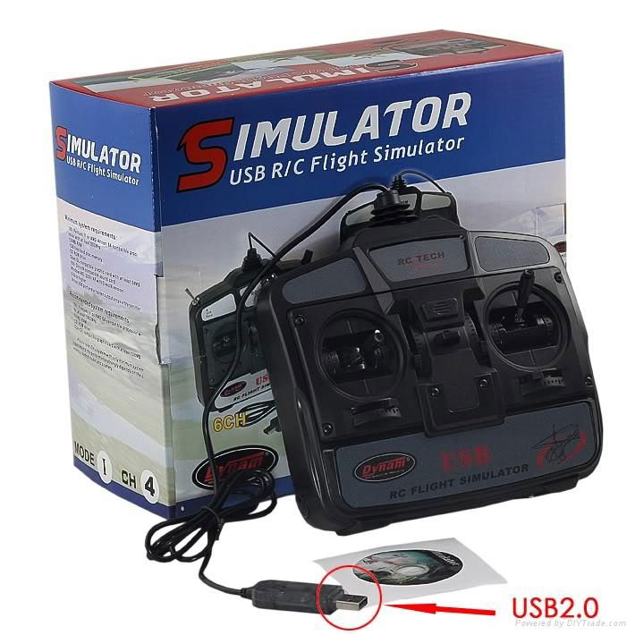 licopter Transmitter FMS USB Flight Simulator 