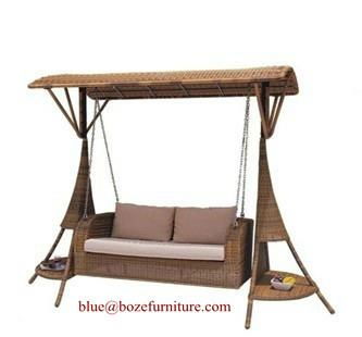 Rattan Swing Chair Outdoor Furniture Wicker Double Seats Hammock ...