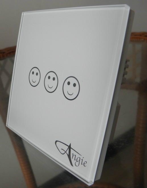 电容式爱琪三路触摸开关 - AQ-DR-YK-03 - 爱琪