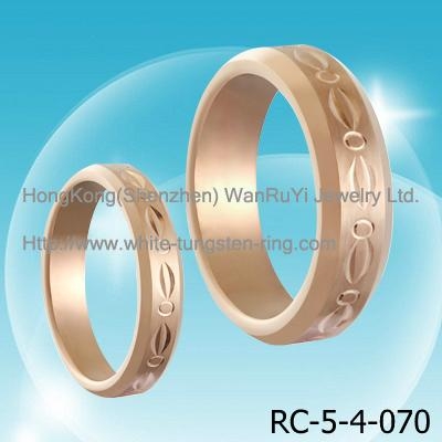 2011 New Couple's Rose Gold Tungsten Wedding Ring