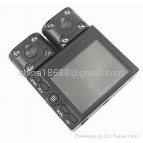 Dual Camera 8-IR LED Night Vision Car DVR 