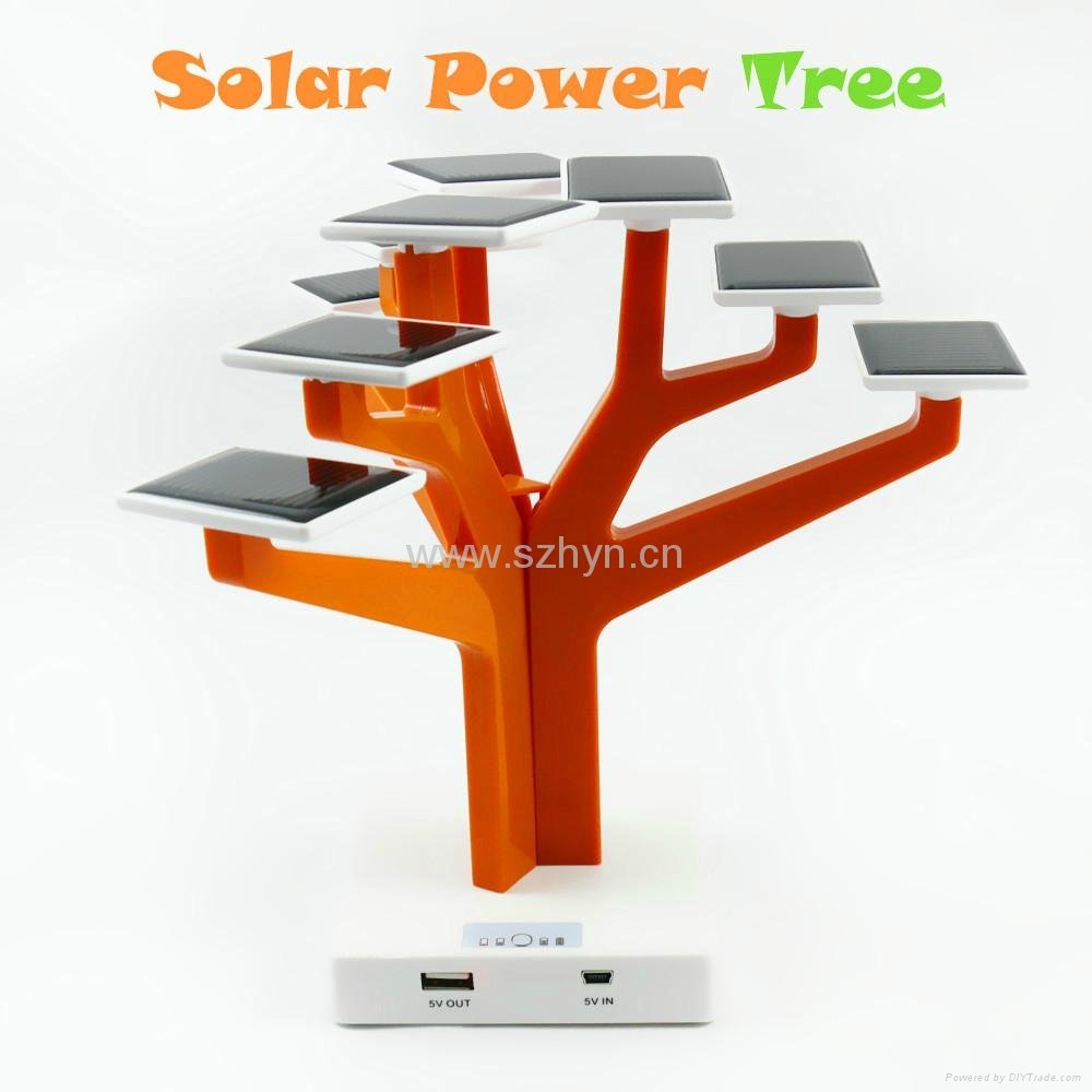 Home Christmas tree shape solar tree charger for iphone,cellphone and 