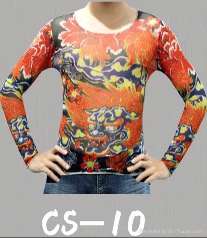 Hot Sale Fashion Popular Personality Lion Tattoo Sleeves Tshirt