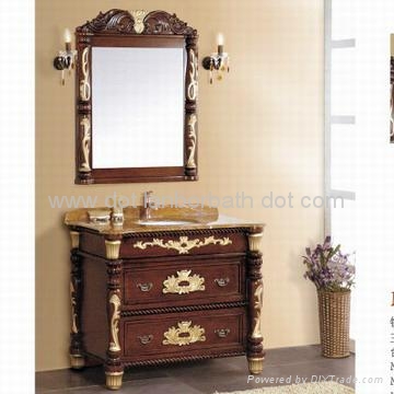 Bathroom Makeup Vanity on On Solid Classic Wood Bathroom Cabinet Bathroom Vanity Makeup Bathroom