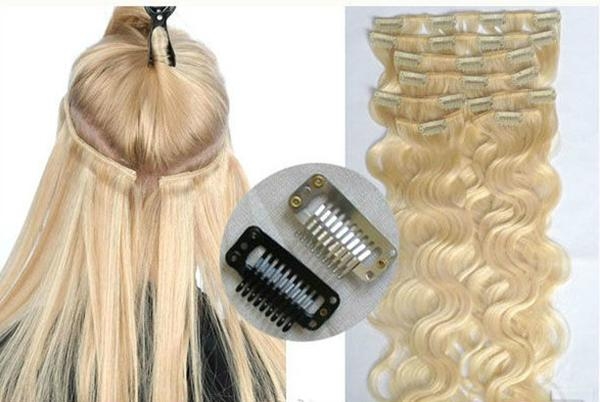 quad weft human hair extensions