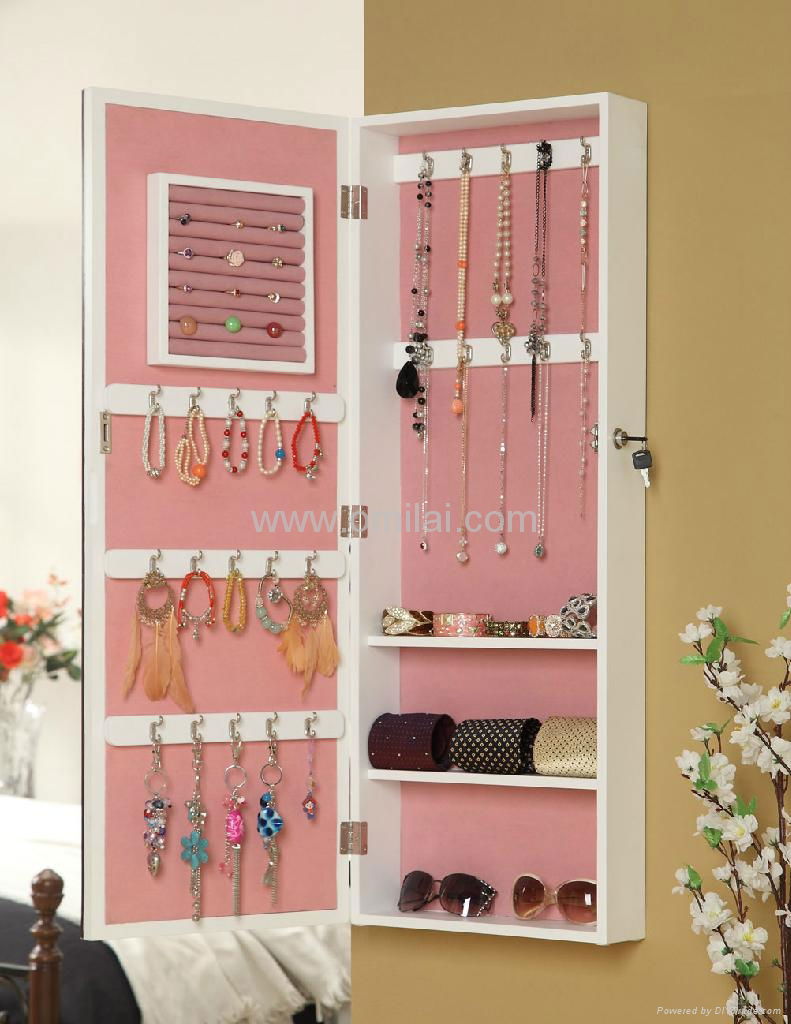 Wall Mounted Dressing Mirror Jewelry Armoire - 410301 