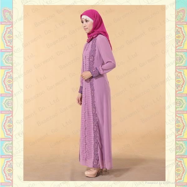 MF18708 new design cotton embroidery baju kurung muslim wear