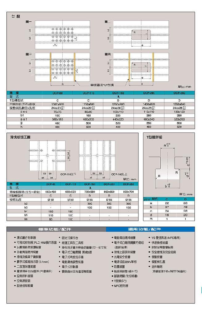 金丰冲床 ocp系列