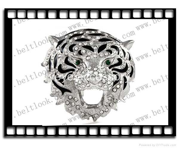 Rhinestone Tiger Head Belt Buckle rhinestone tiger head belt buckle 1