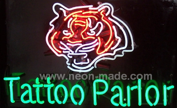 Neon tattoo parlor sign. Credit: Kevin Rosseel SST Sign