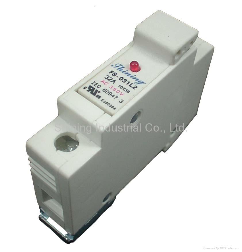 FS031L2 10x38 32A RT1832 Fuse Holder Shining. (Taiwan Manufacturer