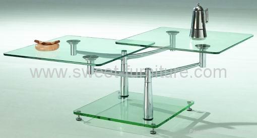 glass side table. glass coffee table