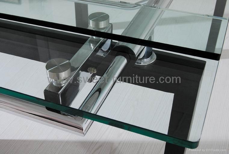 Glass Extension Dining Table