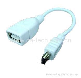 USB A 母转MINI5PIN 公OTG 数据线- CT-C025