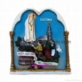 Portugal Resin Fridge Magnet of Virgin Mary Souvenir