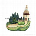 polyresin country house,resin miniature building,house miniature model