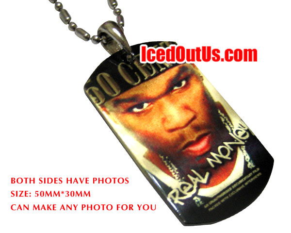 Hip hop photo dog tag 50cent gunit