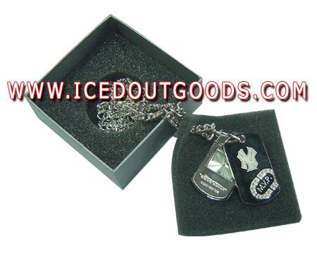 hip hop dog tag necklace watch