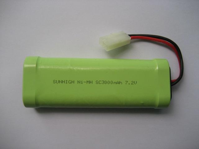 7.2v 3000mAh Sub C Ni-Mh battery pack