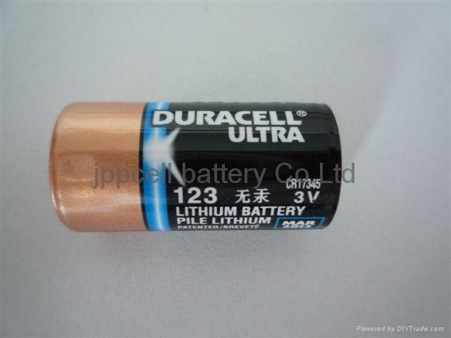 Duracell 3V CR123 lithium battery,digital camera battery