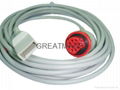 Datex - Utah  transducer IBP  interface cable 