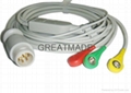 HP M1735A one piece 3-lead cable with leadwires 