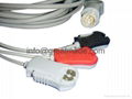 HP one -piece 3-lead AHA , Grabber  cable with leadwires 