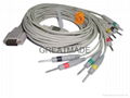 Nihon Kohden EKG cable with leadwires (DIN 3.0 Banana )