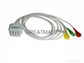 Nihon Kohden BR-913P Snap,IEC  3-Lead Leadwires 