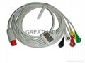 Compatible with Bionet one piece Cable with ５-lead IEC Snap leadwires 