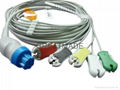 Datex one piece cable with 5-Lead,Grabber , IEC leadwires 