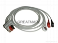 GE Pro1000 3-Lead AHA Snap Leadwires 