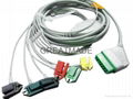 Nihon Kohden one piece cable with 6-lead grabber IEC leadwires 