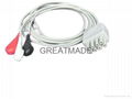 Nihon Kohden BR-913PA Snap,AHA  3-Lead Leadwires 