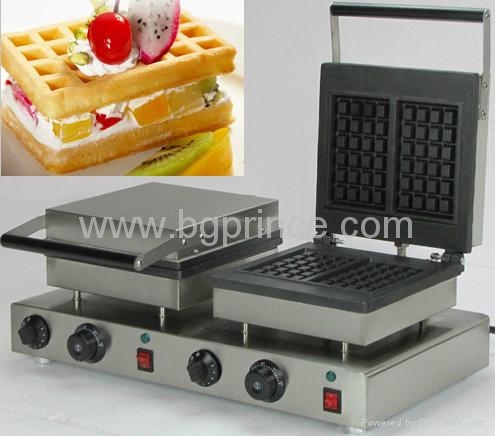 方形华夫炉,两片华夫炉,双头方形松饼机,方形华