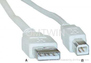 USB 2.0 Cable With One A-Type Connection And One B-Type