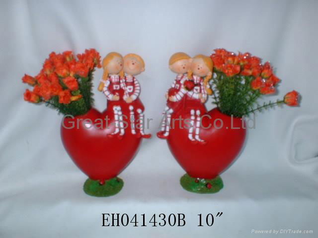 polyresin valentine girl and