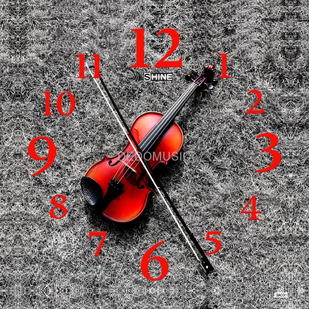 小提琴无框画钟